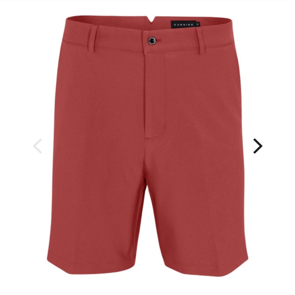 Dunning Player Fit Woven 9” Golf Shorts in Brick Roja, 40